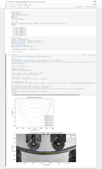 VEDDAC py in Jupyter Notebook for determining and displaying bending line curves